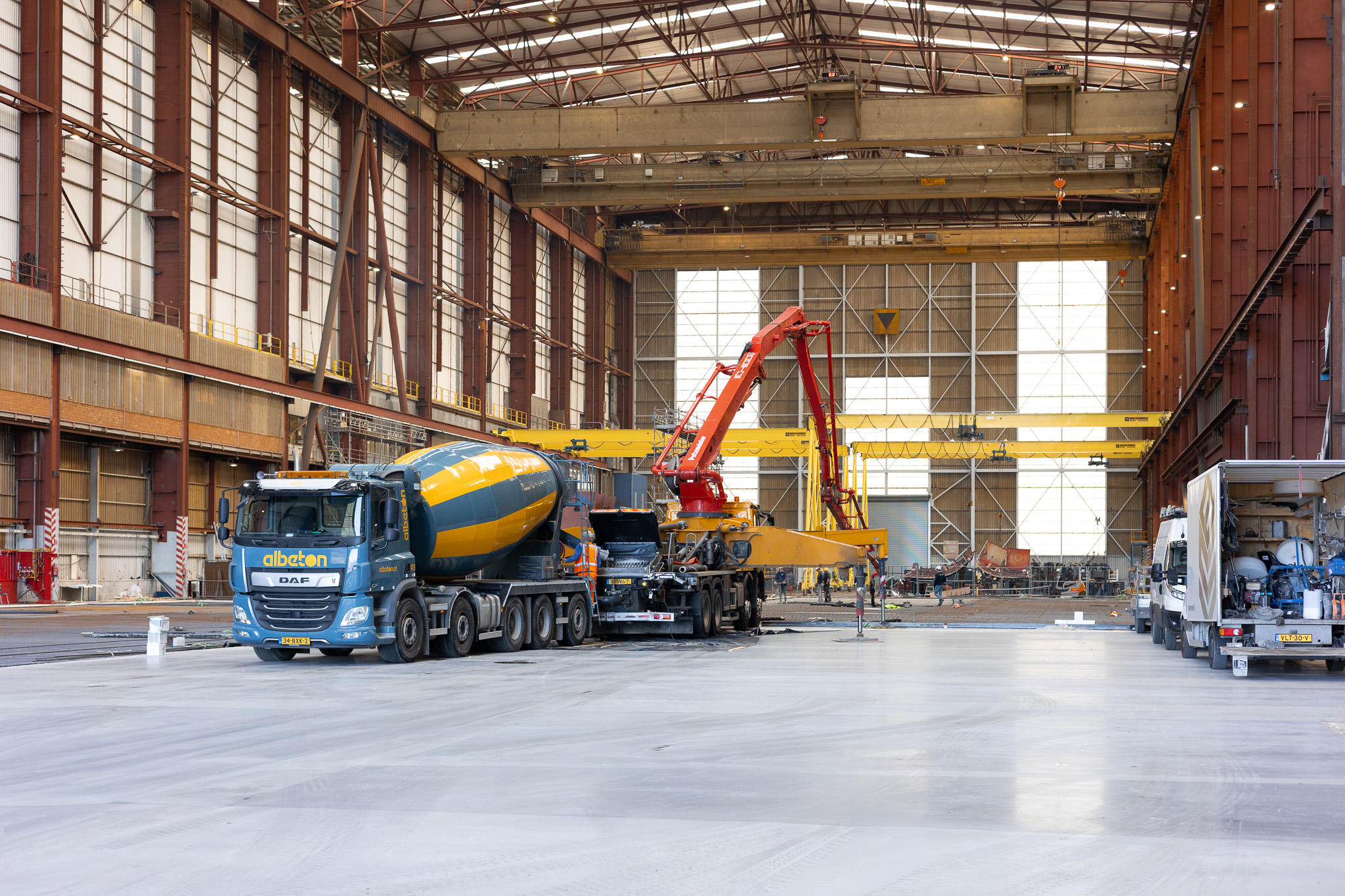 Wapening voor de betonvloer bij OceanCo